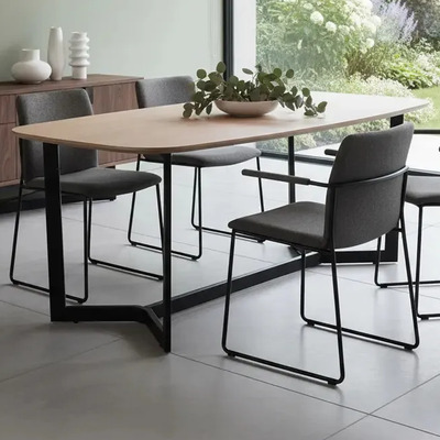 Mesa Comedor Mundo In Amalfi Desayunador Antecomedor 160x85 Color de la tapa Encino | Envío gratis