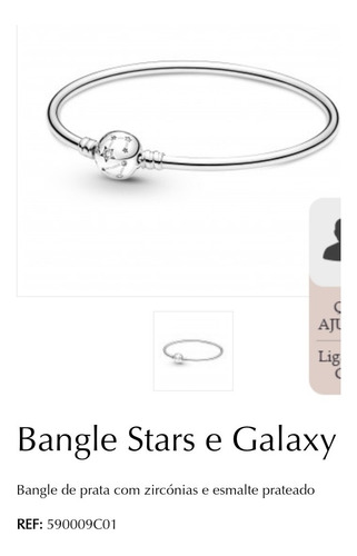 Bracelete Rígido Pandora Stars Galaxy Brilho Das Estrelas