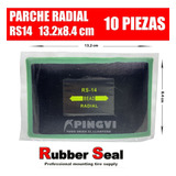 10pz Parche Radial C Cuerda P Reparar Llanta 13.2x8.4cm Rs14