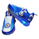 Tenis Luces Leds Niño Personalizados Cruz Azul