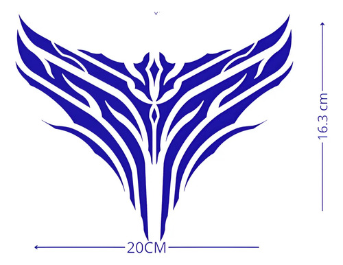 Calcomanía Moto Azul Genérica 20x16.3 Cm Vinil