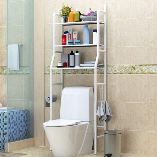 Repisa Baño Wc Muebles Organizador Fierro Portatil Estante