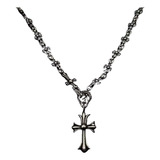 Collar De Cruz Con Cadena De Cruces Chrome Hearts 