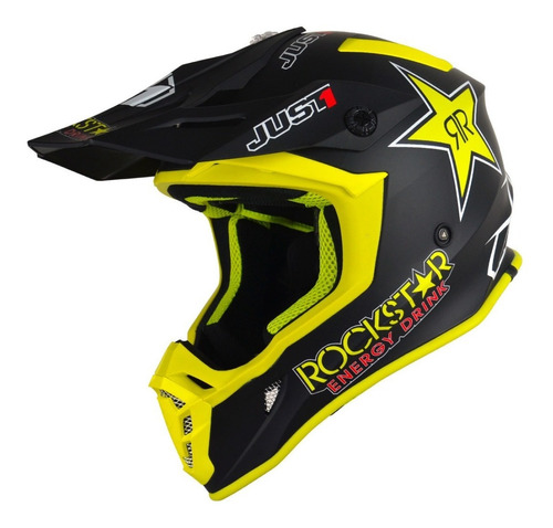 Casco Cross Enduro Atv Just1 J38 Rockstar - Fas Motos