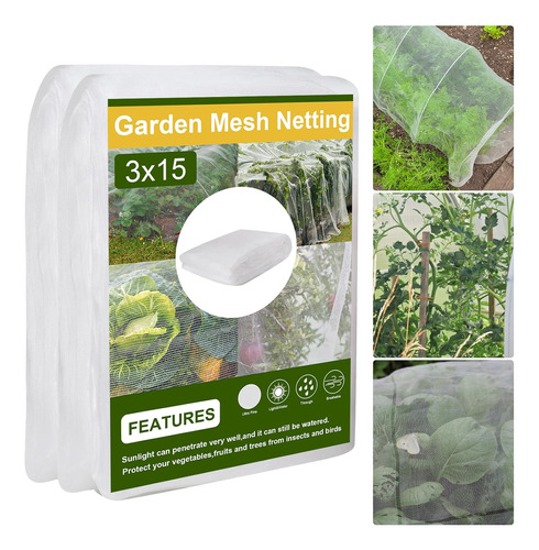 Mosquitero Para Plantas Verduras Frutas Flores 3x15 Metros