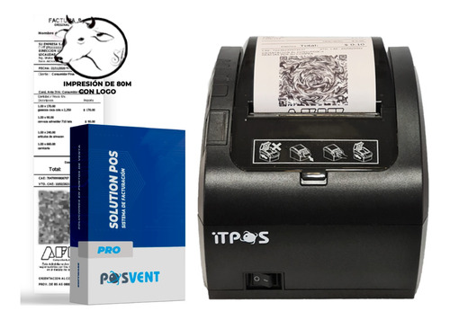 Impresora Ticket Factura Electronica Afip 80mm + Software
