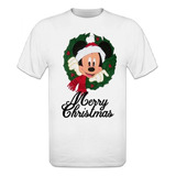 Polera Estampada De Navidad Diseño Mickey Navideño 3