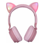 Audifonos Gato Bluetooth Audífonos Rosados Niña Inalambricos