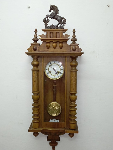 Antiguo Reloj De Pared Junghans B13 A Péndulo Aleman