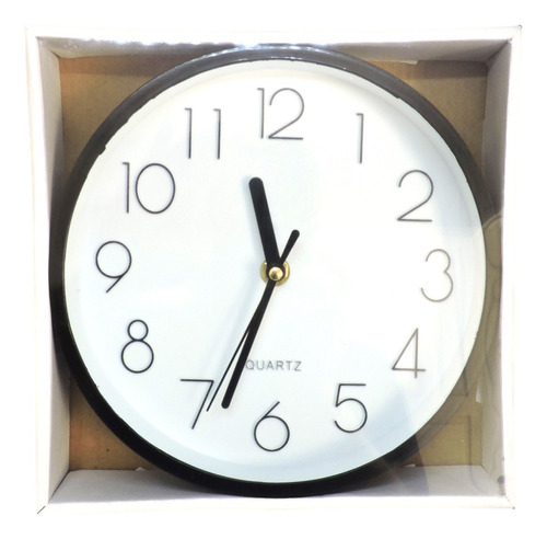Relógio De Parede Redondo Cozinha Sala Quarto 20cm Branco