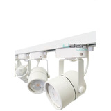 Trilho 2 Metros Branco 4 Spot Gu10 4 Dicroica Led 7w 3000k