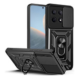 For Poco X6 Pro 5g Slide Cover Stand Hard Shockproof Case