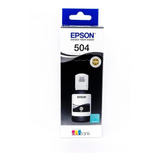 Botella De Tinta Epson T504 Negro