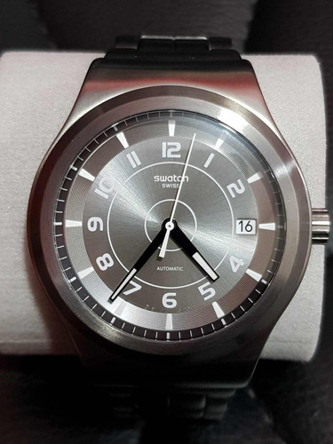 Reloj Swatch Sistem Brushed Automatico Gris Caballero