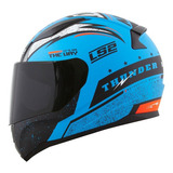 Capacete Ls2 Ff353 Thunder Azul Fosco Melhor Que Ff358 Tamanho Do Capacete 56 (s)