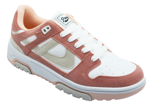 Tenis Panam 010819-0013 Blanco/rosa Dama