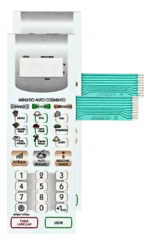 Kit 2 Membrana Teclado Microondas Panasonic Nnst357 Nn St357