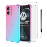 Funda Para Moto G24/g04 + 2 Mica + Cordón