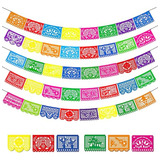 Kucheri 5 Paquetes 85ft Banderas De Fiesta Mexicana, Decorac