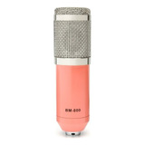Micrófono Oem Bm-800 Condensador Cardioide Color Rosa/plateado