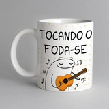 Caneca Flork Meme Tocando O Foda-se - Porcelana 325ml 