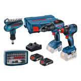 Combo Brushless Bosch 18v Rotomartillo +llave Impacto+ 42acc