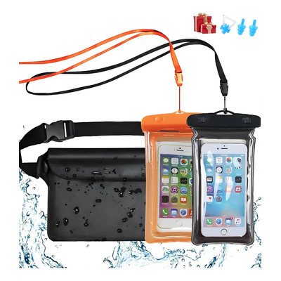 3pcs Funda Bolsa Impermeable Y Cangurera 6,7 Pulg Para Playa | MercadoLibre