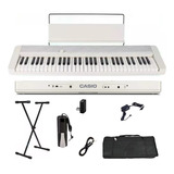 Kit Teclado Casio Casiotone Ct-s1 61 Teclas Bluetooth Branco