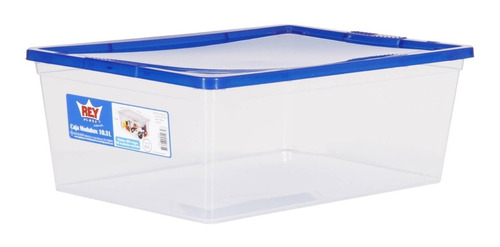 Caja Organizadora 10 Litros 38x26x13 Cm Azul
