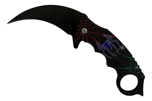 Cuchillo Navaja Tactica Kerambit Plegable Spiderman Calavera