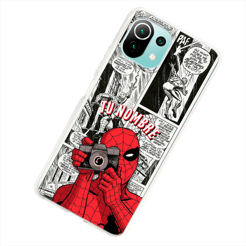 Funda Para Xiaomi Spiderman Fotógrafo Personalizada Nombre