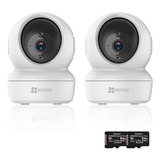 Kitx2 Camara Seguridad Ip 1080p Motorizado Wifi Nocturna+64g