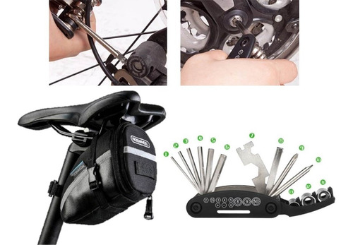 Bolso Para Bicicleta +herramientas Y Accesorio,ciclismo, Mtb