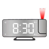 Reloj Despertador Digital De Proyección Led, Reloj Espejo Gi