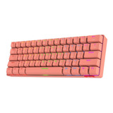 Teclado Mecánico 60% Bluetooth Switch Red- Daidai Stk61 Rosa