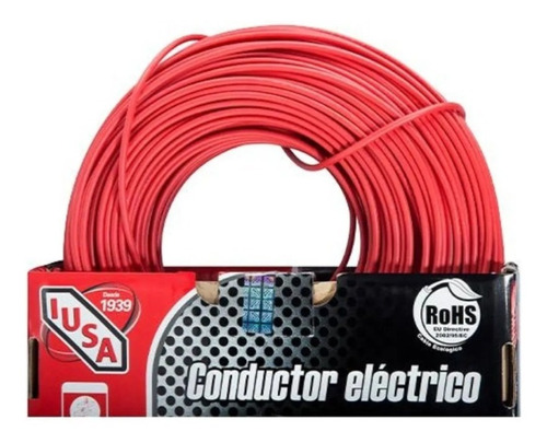 Rollo Cable Calibre 12 Thw-ls / Thhw-ls 100 M Rojo Iusa