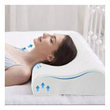 Almohada De Memoria Ortopédica Cervical Blanca Viscoelástica