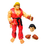 Figura Ken Street Fighter Articulada Con Accesorios