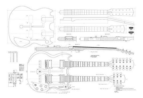 Caja Sólida De Guitarra E Planos De Guitarra Eléctrica Estil