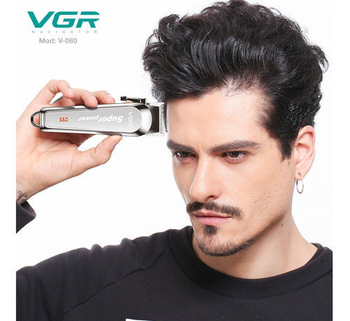 Maquina Cortar Pelo Clipper Vgr V-060 Display Recargable Usb