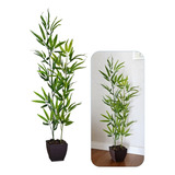 Vaso Arranjo Bambu Folha Planta Artificial Galho Flor Chão