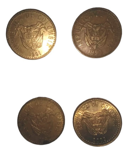 Monedas De La República De Colombia De 1990-1991. 20 Pesos