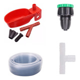 Kit 2 Bebedouro Automático Aves Codornas Concha + Mangueira