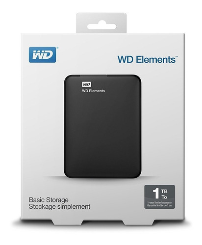 Disco Duro Portátil Elements 1tb Usb 3.0 Negro Wd  C