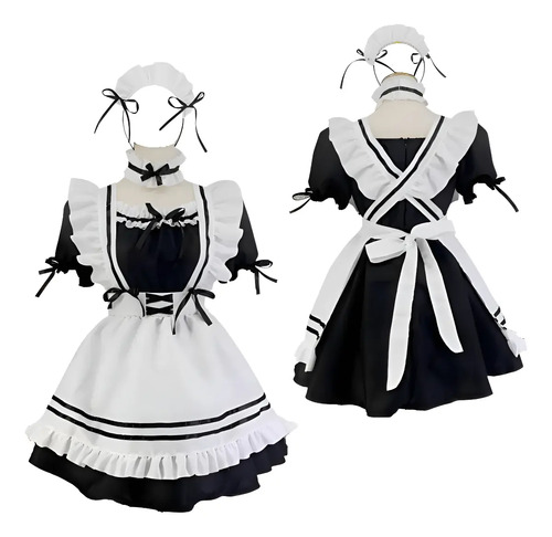 Disfraz Cosplay Anime Traje Maid Lolita Kawaii | Meses sin interés