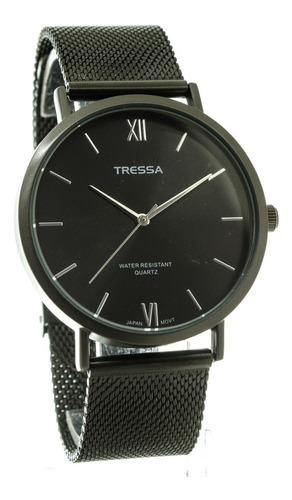 Reloj Tressa Hombre Malla Tejida Negro Envio Gratis Oferta!!