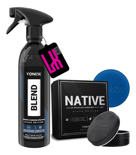 Kit Cristalização Native Black Wax Blend Spray Black Vonixx 