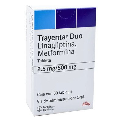 Trayenta Duo Tabletas 2,5 Mg\u002F500 Mg, 30 Tabletas | Envío gratis
