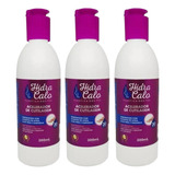 Kit 3 Loção Emoliente Cutículas Calosidades Hidracalo 300ml