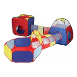 Barraca Playground Toca Infantil Colorida 5 Em 1 C/ Túnel